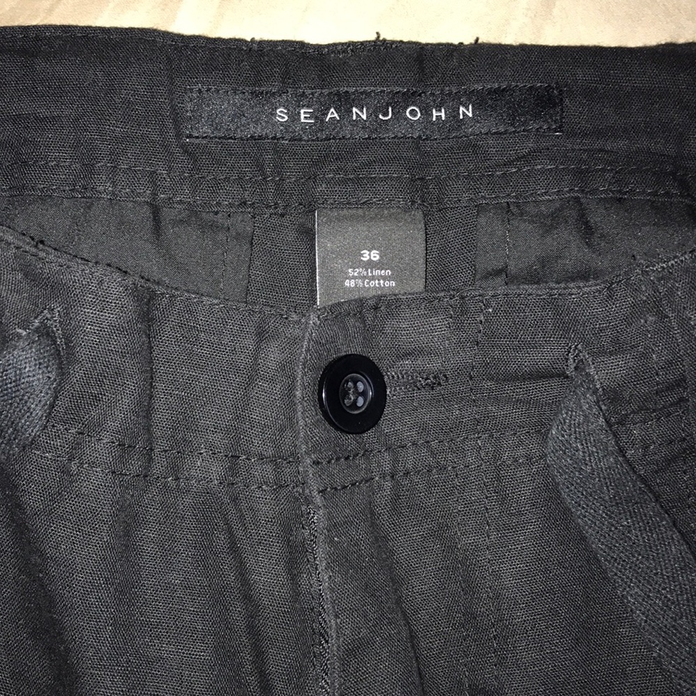 Sean John Linen Black Shorts